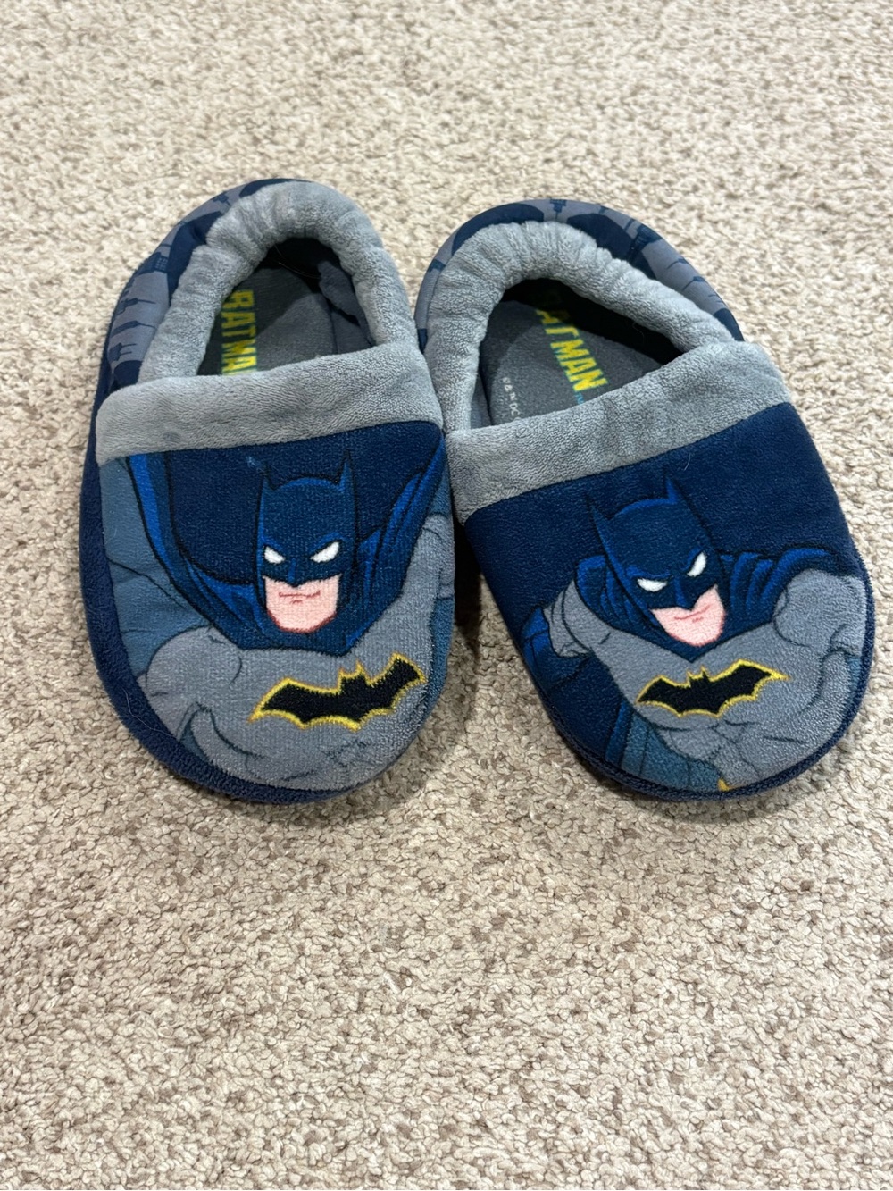 Batman Slip on Toddler Slippers Size 11/12 5T